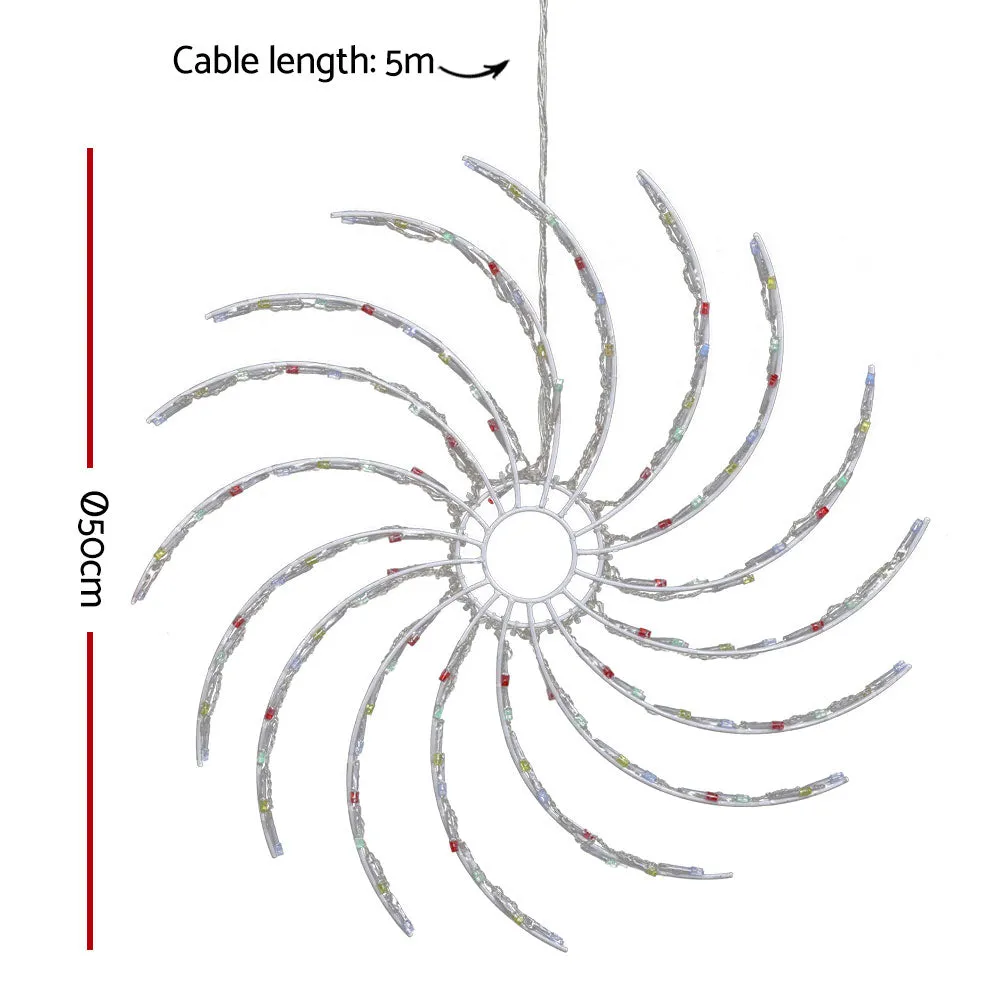 0.5M Christmas Lights 128 LED Spin Motif Light Decorations