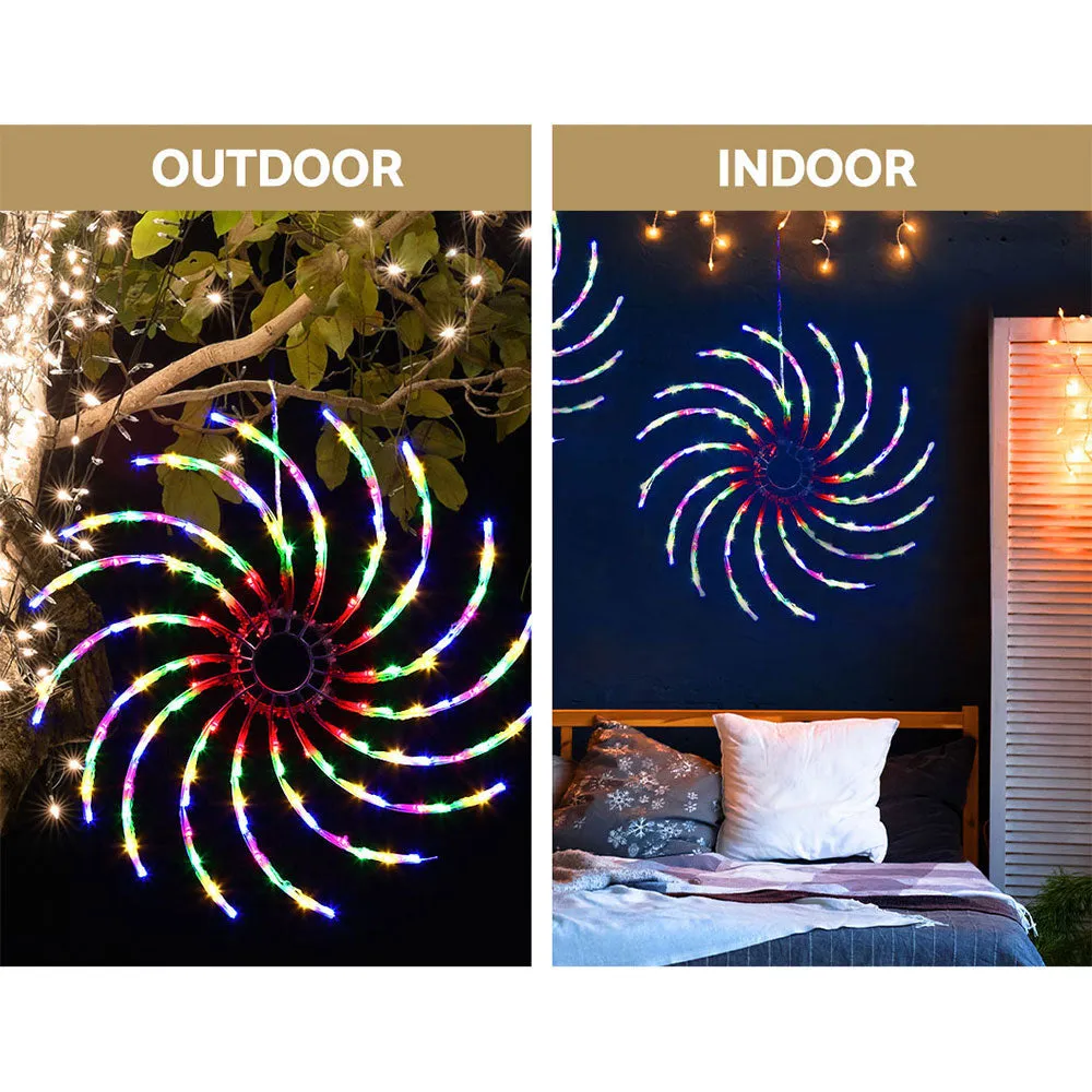 0.5M Christmas Lights 128 LED Spin Motif Light Decorations