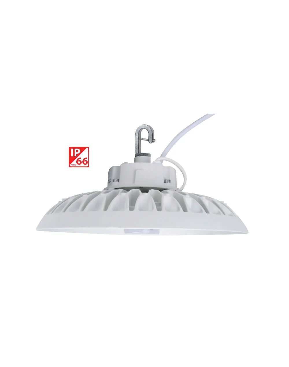 13" LED UFO High Bay, 150 Watt, 120-277V, 23,097 Lumens, 5000K, White Finish