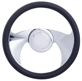 14" Wings Style Aluminium Steering Wheel (Chrome) RPCR5605