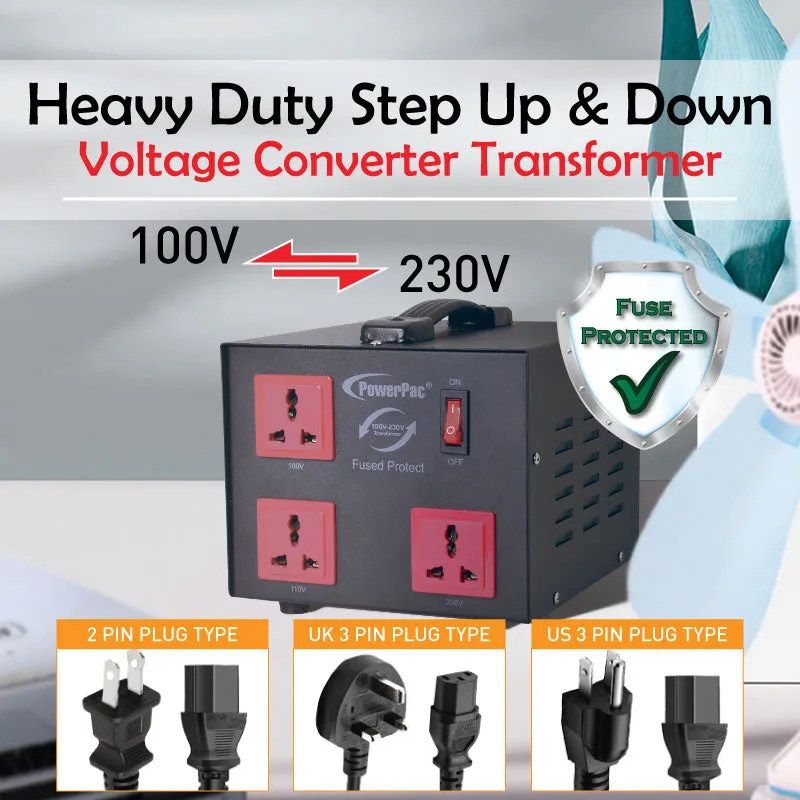 1500W Heavy Duty Step Up & Down Voltage Converter Transformer 110V / 220V Voltage Regulator (ST1500)