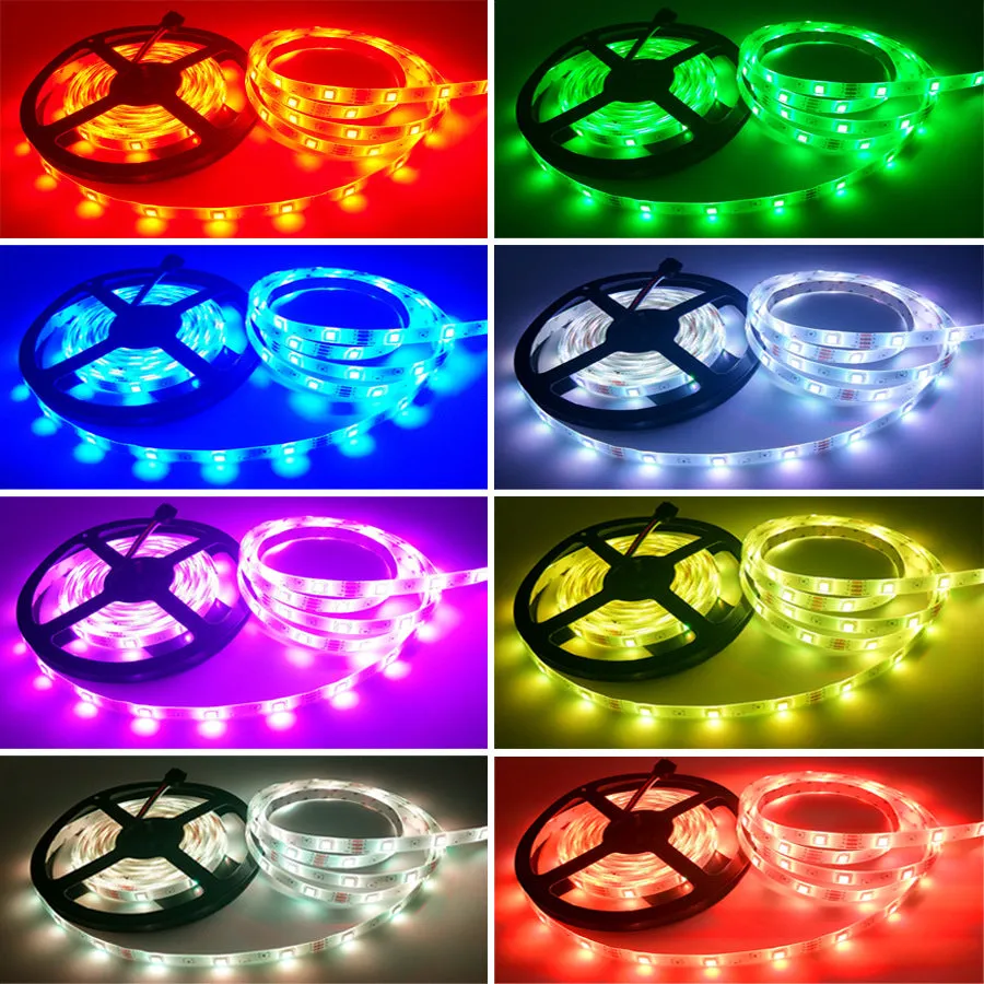 16.4FT/5Mtr 150LEDs RGB LED Strip Light Kit SMD5050 30LEDs/Mtr Bluetooth Wireless Smart APP control