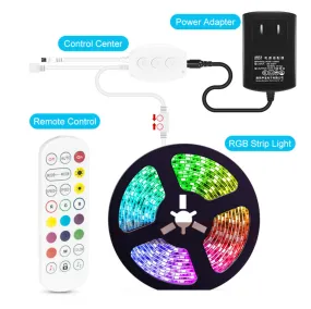 16.4FT/5Mtr 150LEDs RGB LED Strip Light Kit SMD5050 30LEDs/Mtr Bluetooth Wireless Smart APP control