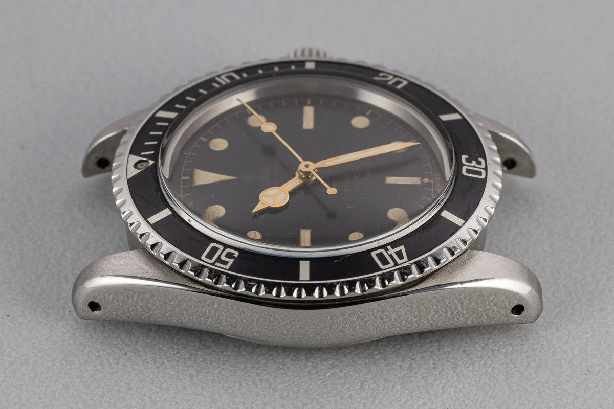 1961 Tudor Pointed Crown Guard Case Submariner 7928 with Gilt Dial