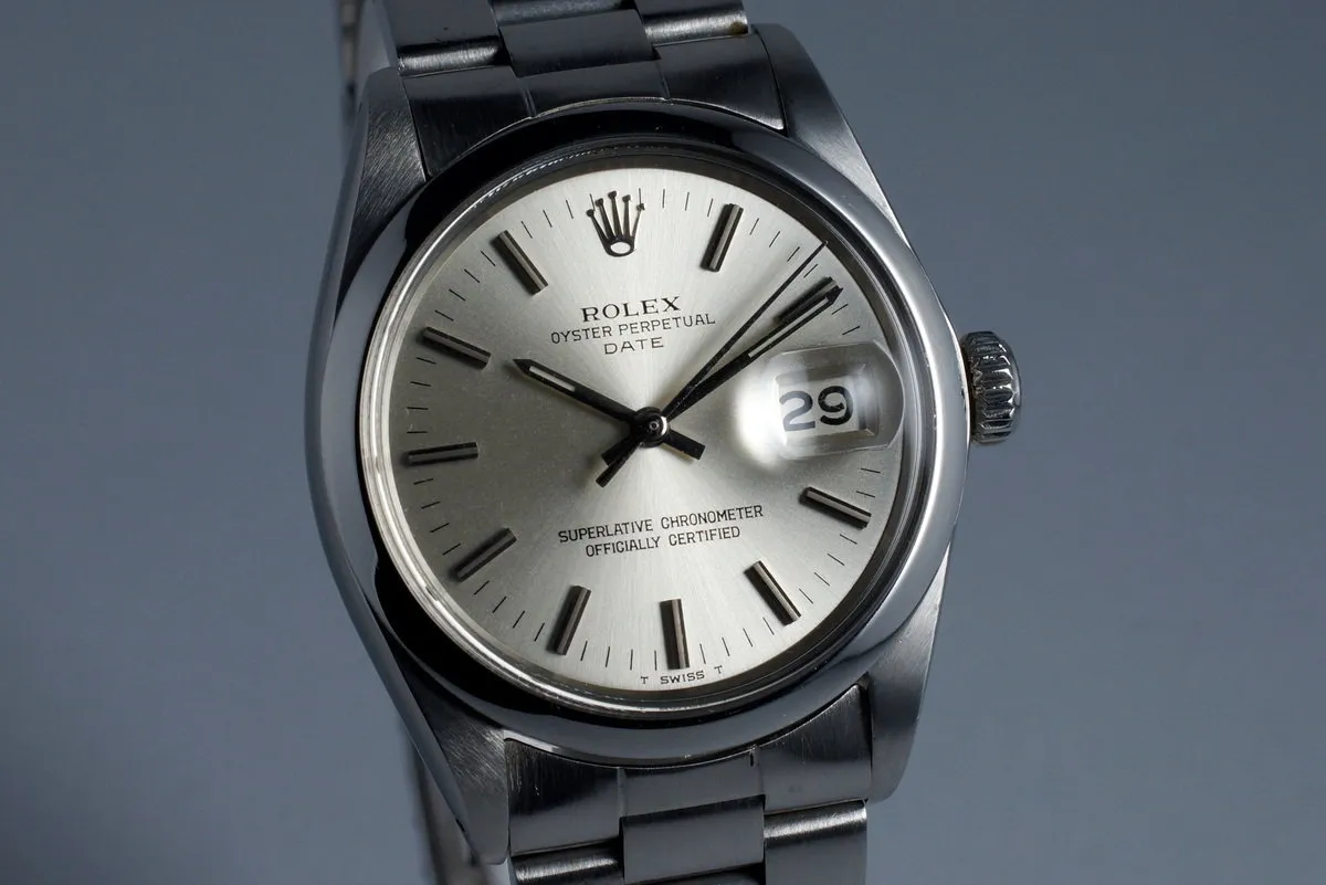 1972 Rolex Date 1500 with Silver Dial