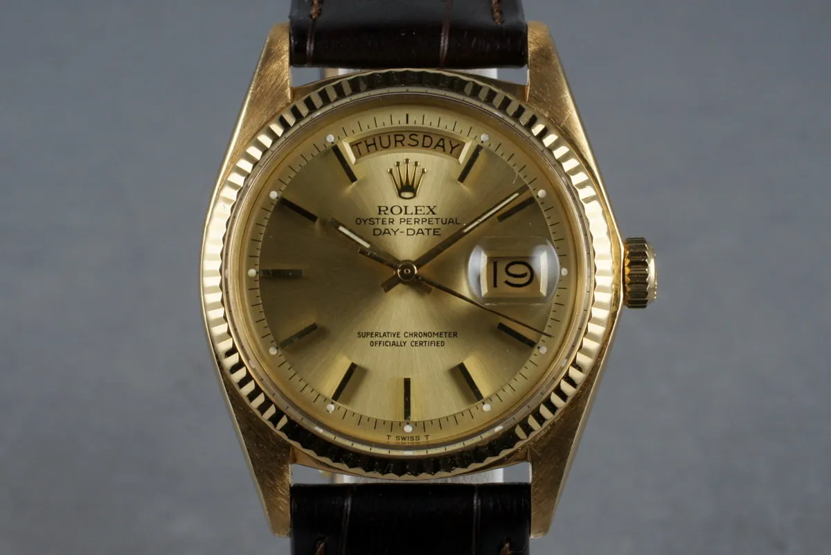 1972 Rolex YG President 1803 with Box and Papers