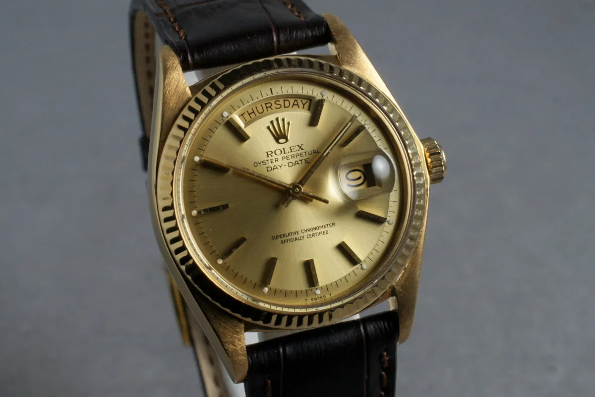 1972 Rolex YG President 1803 with Box and Papers