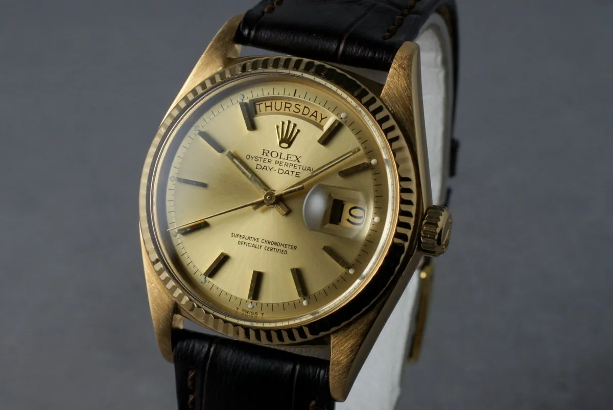 1972 Rolex YG President 1803 with Box and Papers