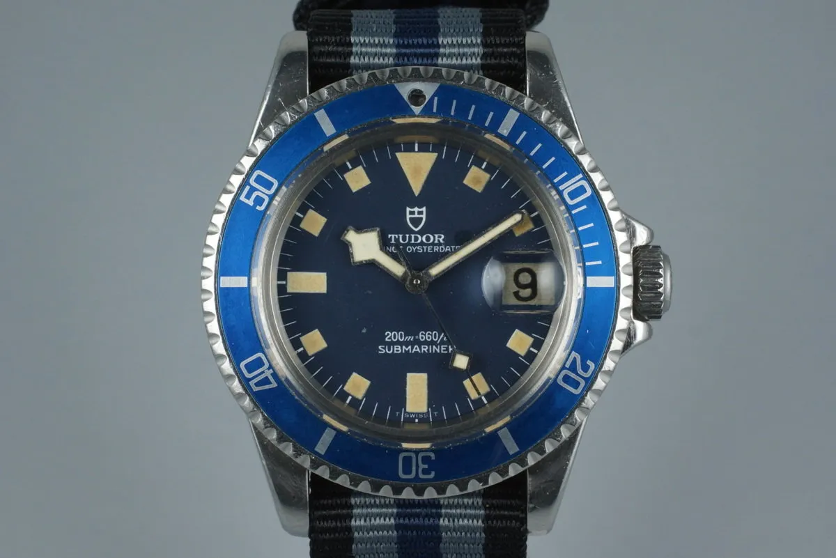 1982 Tudor Submariner 94110 Snowflake with Blue Bezel with Service Papers