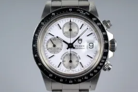 1994 Tudor Chronograph Big Block 79160 White Enamel Dial