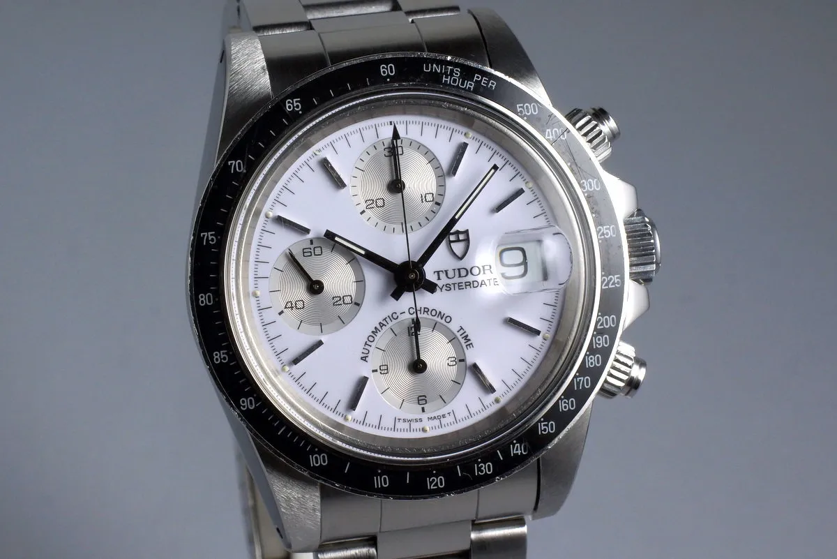 1994 Tudor Chronograph Big Block 79160 White Enamel Dial