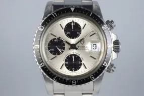 1995 Tudor Chronograph Big Block 79170 Silver Dial