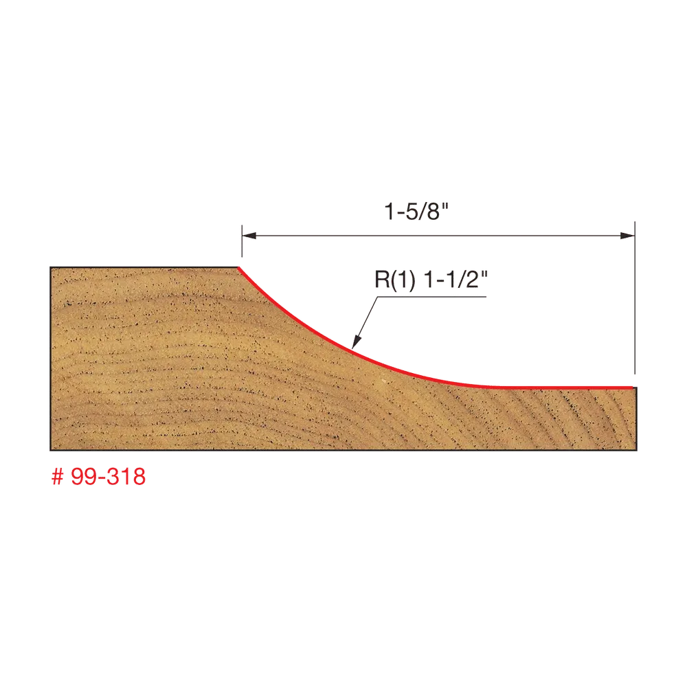 1"-1/2" Vertical Raised Panel Bit