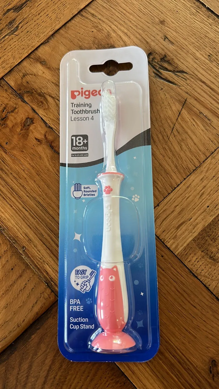 [2-Pack] Pigeon Training Toothbrush Lesson 4 - Pink