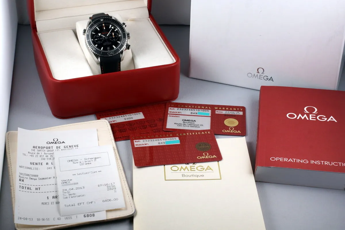 2013 Omega Seamaster Planet Ocean 600m 232.32.46.51.01.005 with Box and Papers