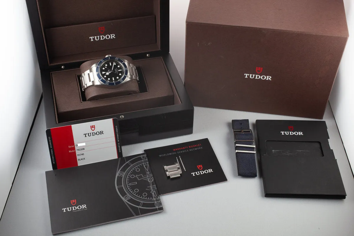 2015 Tudor Heritage Black Black Bay 79220B with Box and Papers