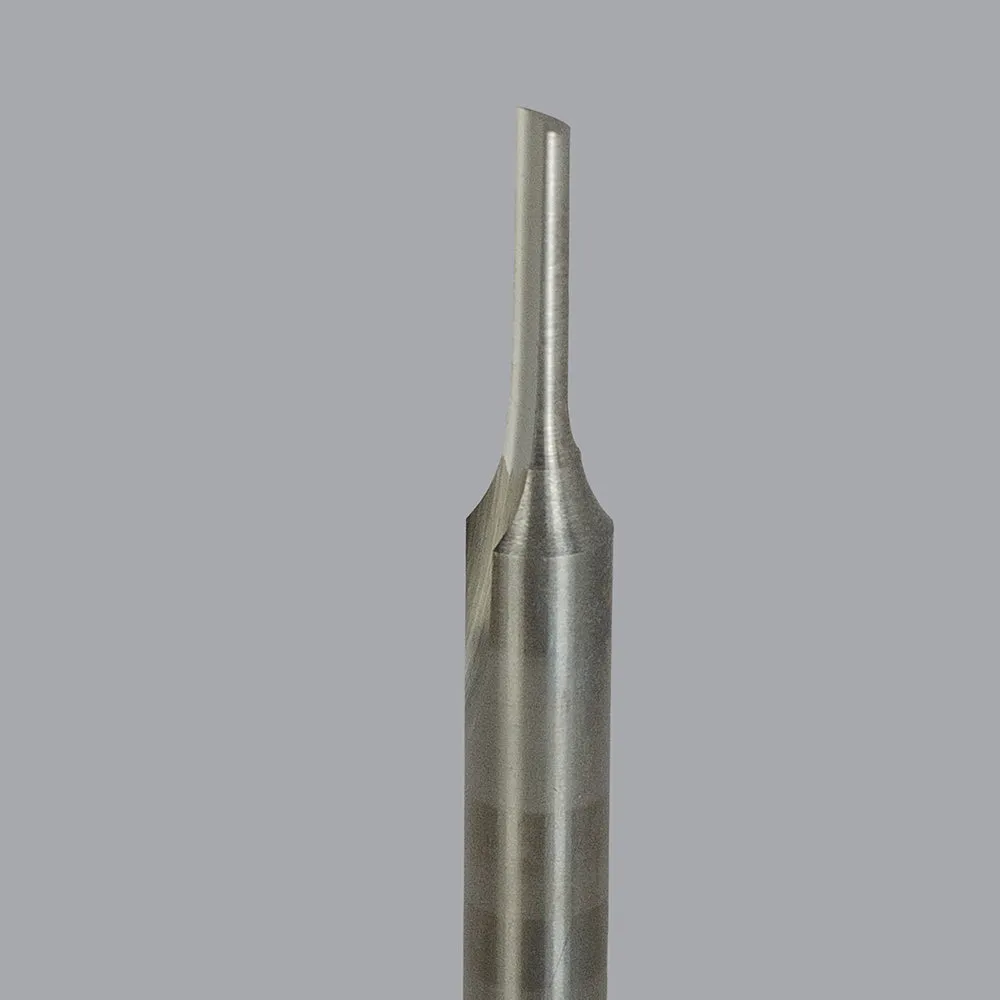 61-040, 0.125" Dia, 0.5" LOC, 0.25" Shank Dia, 2" OAL, Single Straight O Flute Router Bit