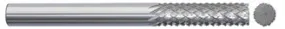 780-001070: 1/4 in. Dia., 1 in. Length Of Cut, 3 in. Overall Length Carbide Router Mill; Diamond Cut, Style A- No End Cut, BRIGHT, USA