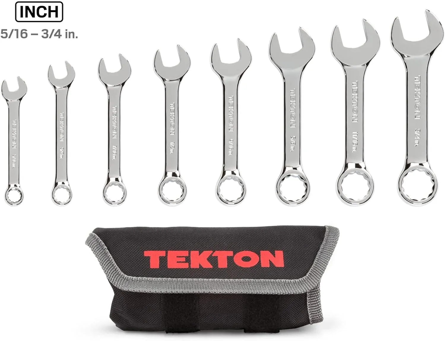 8-Piece Stubby Combination Wrench Set (5/16-3/4 in.)