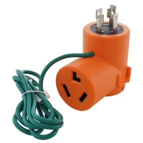 AC WORKS® [ADL14301030] L14-30P 30A 4-Prong Generator Plug to 10-30R 3-Prong Dryer Outlet