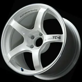 Advan Racing TC-4 18x9.5"  45 5-114.3 | Racing White Metallic & Ring Wheel (15  WRX STI)