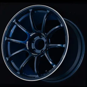 Advan RZ-F2 18x10.5  15 5-114.3 Racing Titanium Blue and Ring Wheel