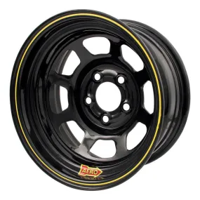 Aero 50 Series Rolled Wheel - Black - 15" x 7" - 5 x 4.5" Bolt Circle - 2" Back Spacing - 21 lbs.