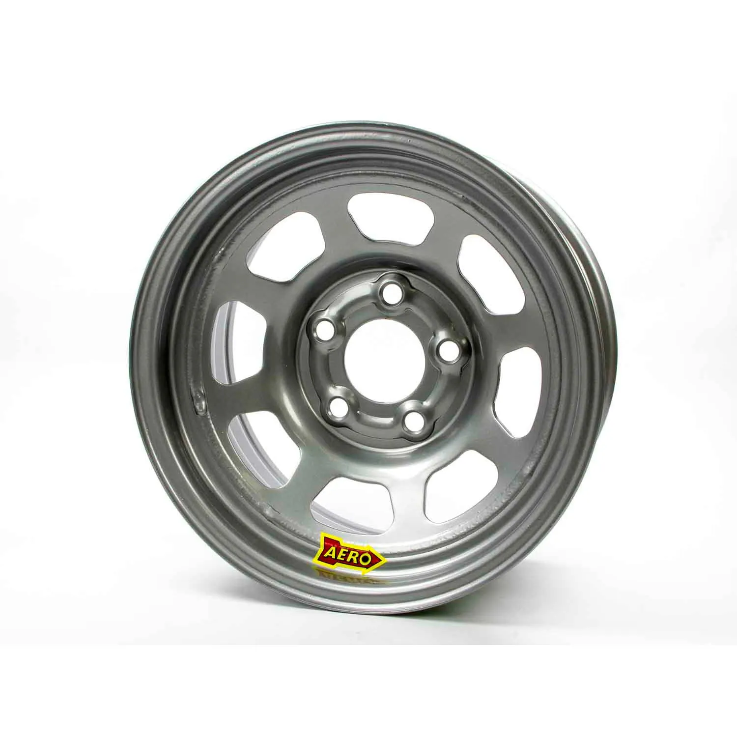 Aero 50 Series Rolled Wheel - Silver - 15" x 8" - 5 x 4.75" Bolt Circle - 3" Back Spacing - 23 lbs.