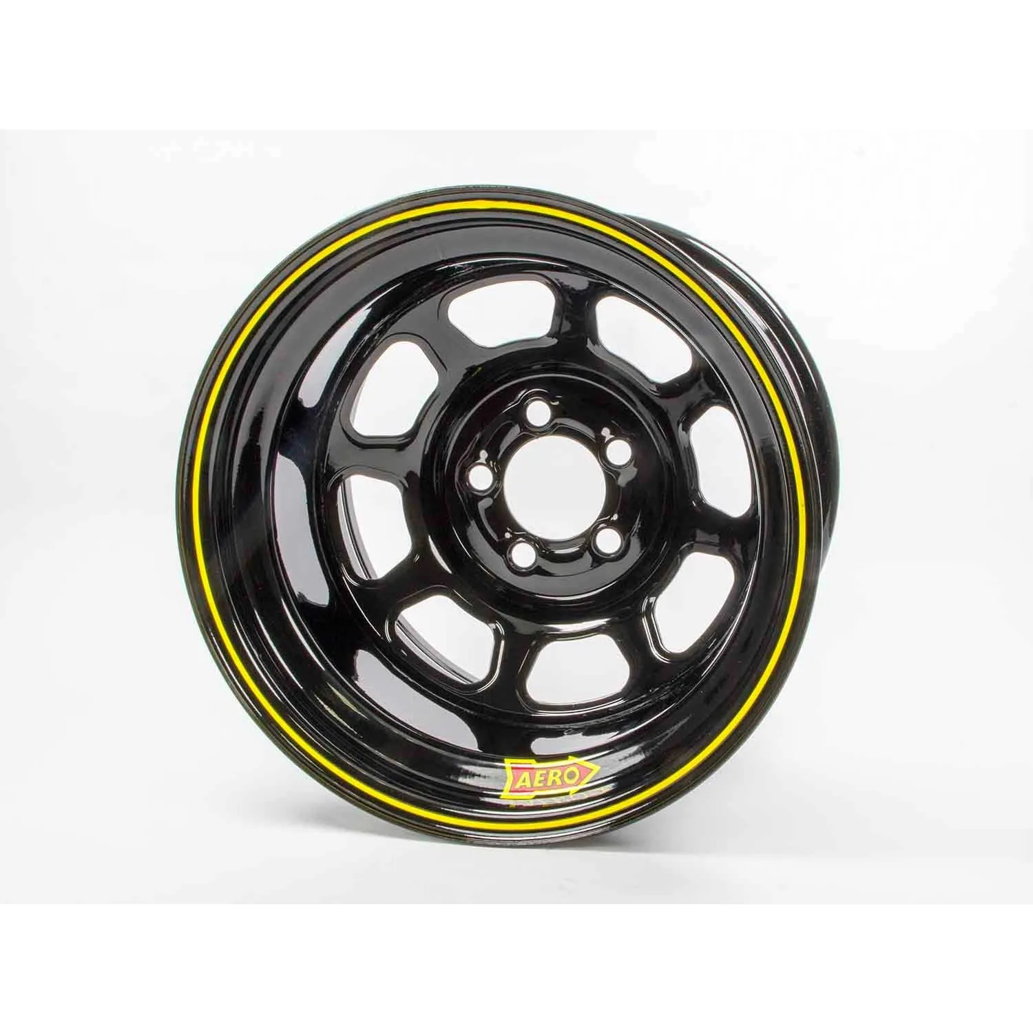 Aero 58 Series Rolled Wheel - Black - 15" x 10" - 5 x 4.75" Bolt Circle - 3" Back Spacing - 21 lbs.