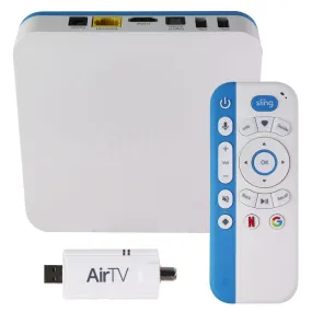 AirTV All-In-One Netflix and Sling TV Streaming Box - White/Blue