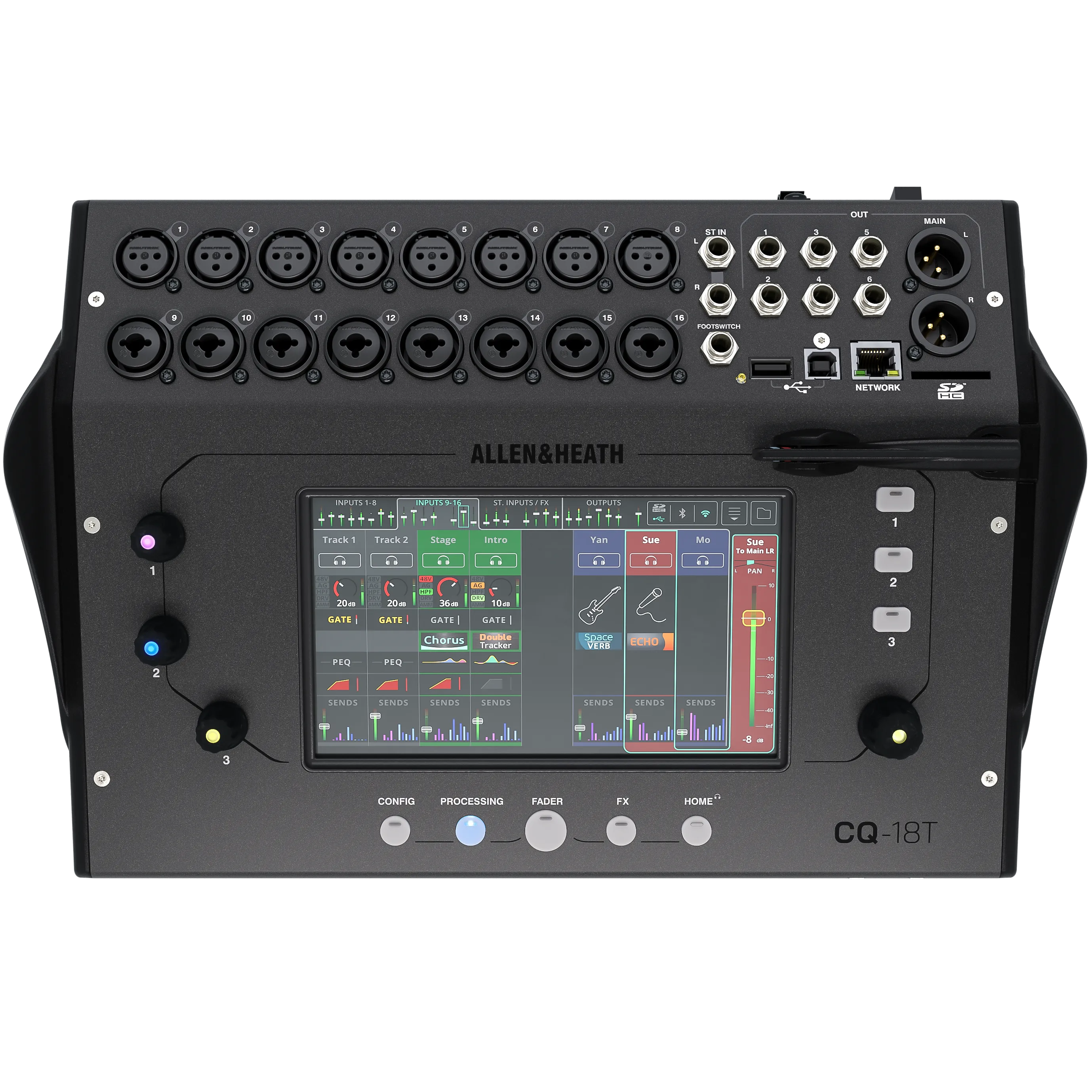 Allen & Heath CQ-18T Compact 18-Channel Digital Mixer w/ Screen