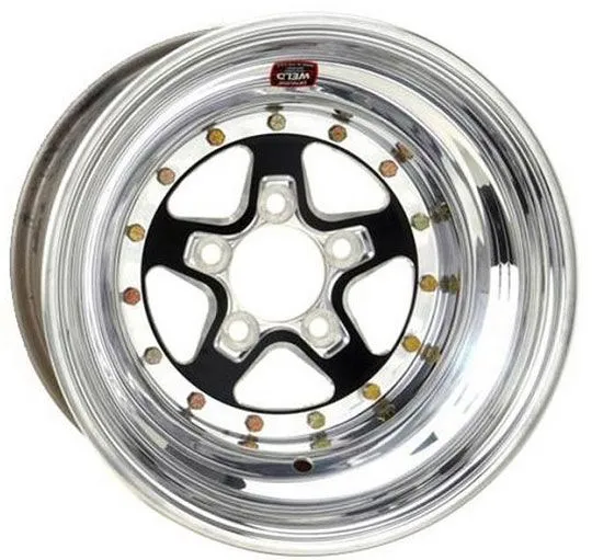 AlumaStar 2.0 15 x 10" Wheel - Black Center/Polished Outter Finish WE788B-510206