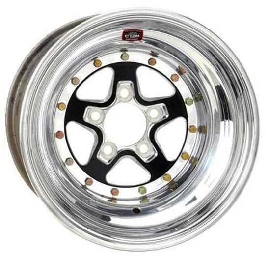 AlumaStar 2.0 15 x 10" Wheel - Black Center/Polished Outter Finish WE788B-510276