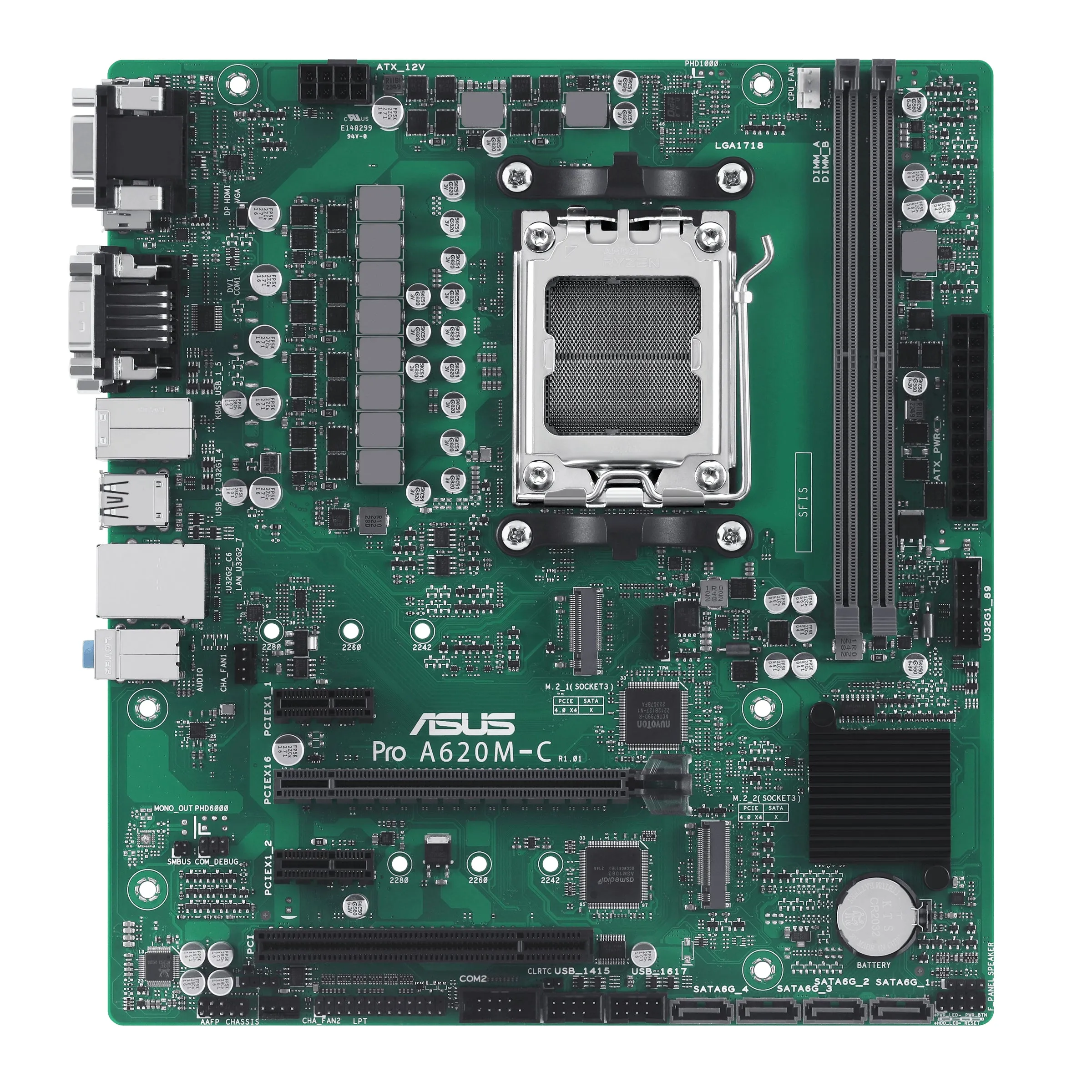 Asus Mainboard Pro A620m-C-Csm - Micro Atx - Socket Am5 -Amd B650