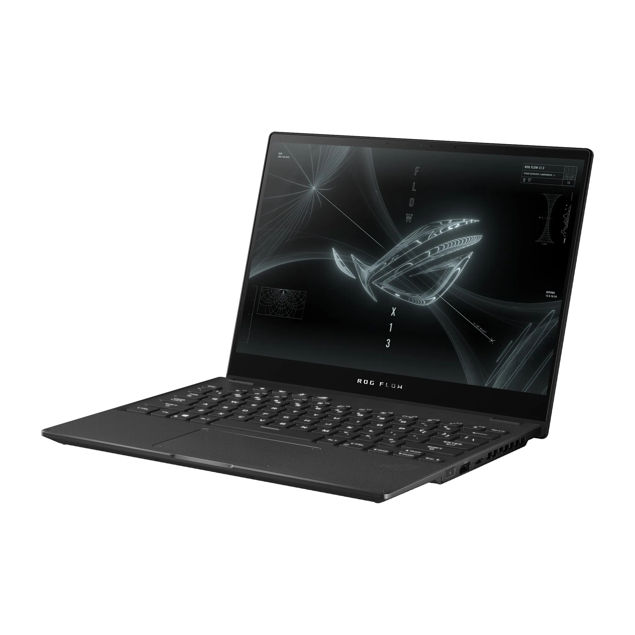 ASUS ROG Flow X13 GV301QE-K5121R AMD Ryzen™ 9 5980HS Hybrid (2-in-1) 34 cm (13.4") Touchscreen WQUXGA 16 GB LPDDR4x-SDRAM 1 TB SSD NVIDIA GeForce RTX 3050 Ti Wi-Fi 6 (802.11ax) Windows 10 Pro Black