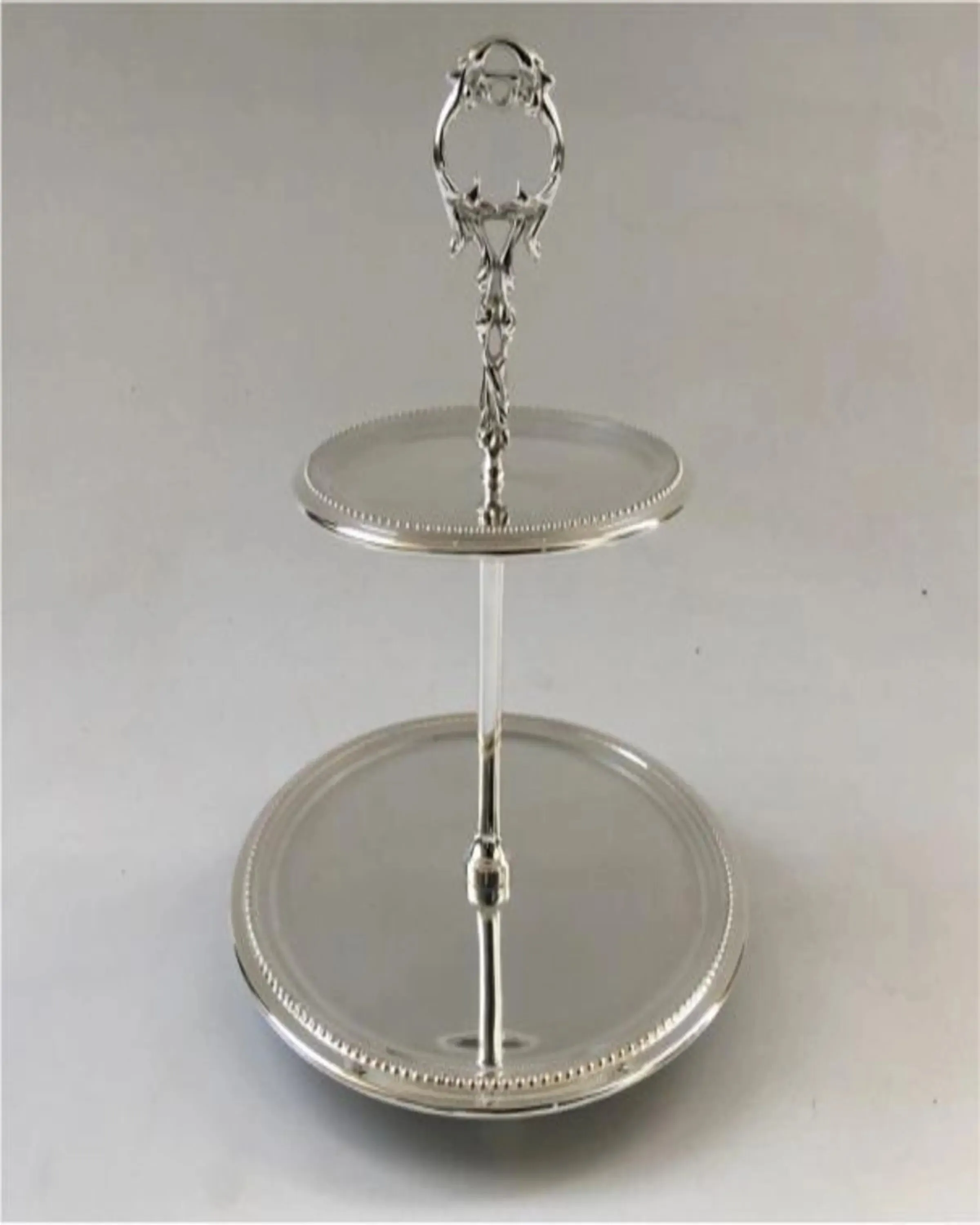 Beautiful Silver Plated Cake Tray - Angie India Serverware