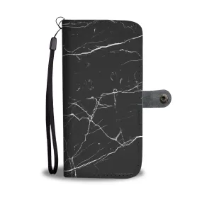 Black Marble Phone Wallet Case