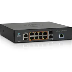 Cambium Networks cnMatrix EX2010P Layer 3 Switch - 8 Ports - Manageable - 3 Layer Supported - Modular - 2 SFP Slots - Optical Fiber, Twisted Pair - 1U High - Rack-mountable