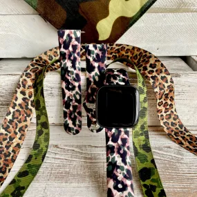 Camo Leopard Print Silicone Band For Fitbit Versa 1/2