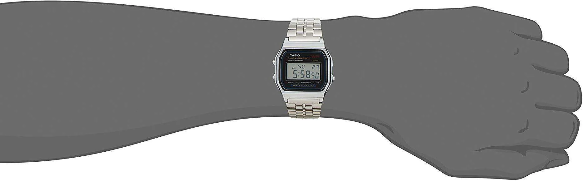 Casio A159W-N1DF Silver Stainless Watch for Men and Women