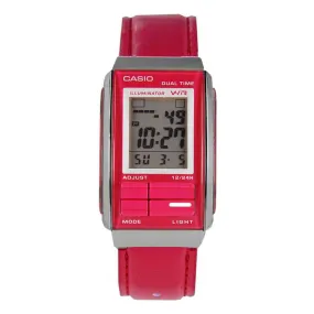 Casio Futurist LA-201WBL-4A Pink Leather Strap for Women