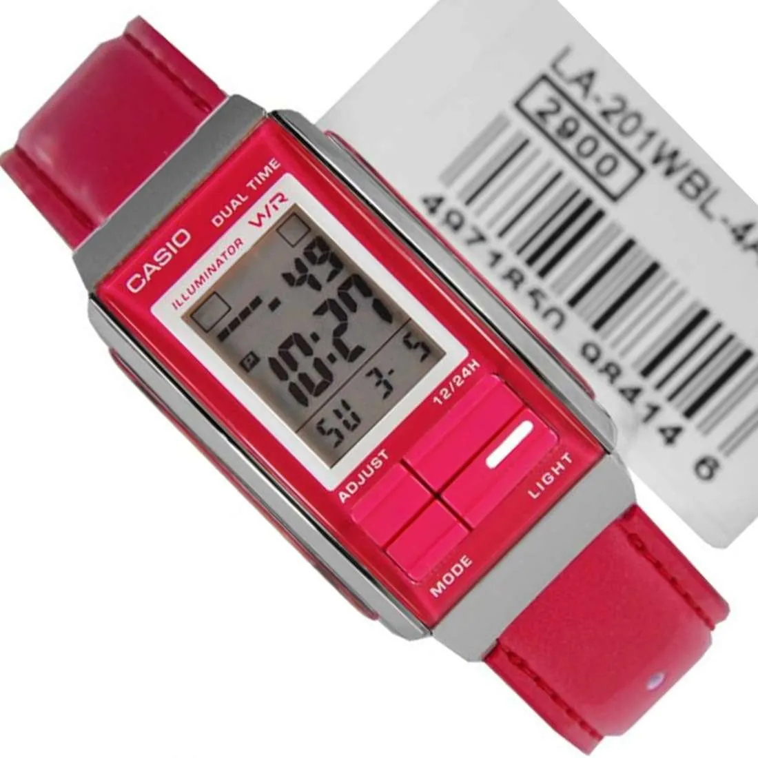 Casio Futurist LA-201WBL-4A Pink Leather Strap for Women