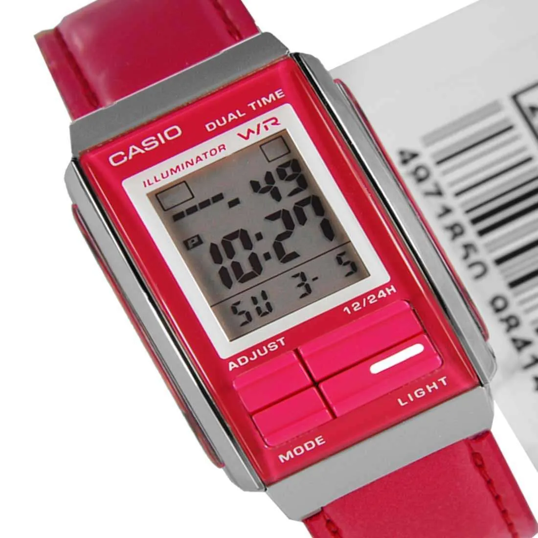 Casio Futurist LA-201WBL-4A Pink Leather Strap for Women