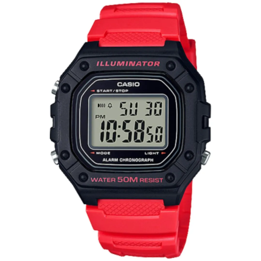 Casio Illuminator Digital Watch W-218H-4BVDF