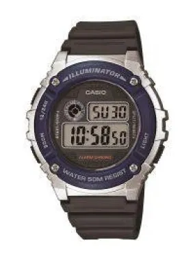 Casio Illuminator Mens Black Resin Strap Digital Watch