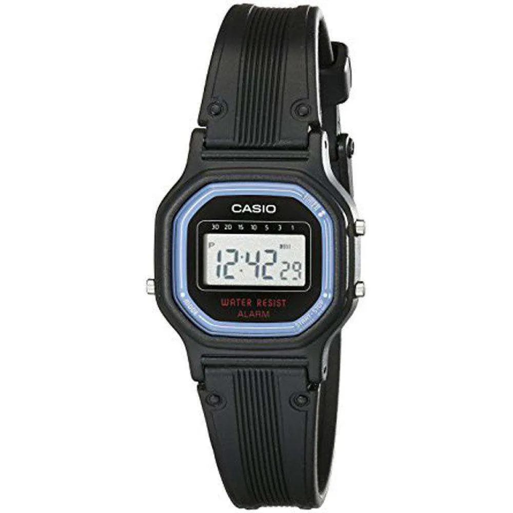 Casio LA-11WB-1WDF Black Resin Strap Watch for Women