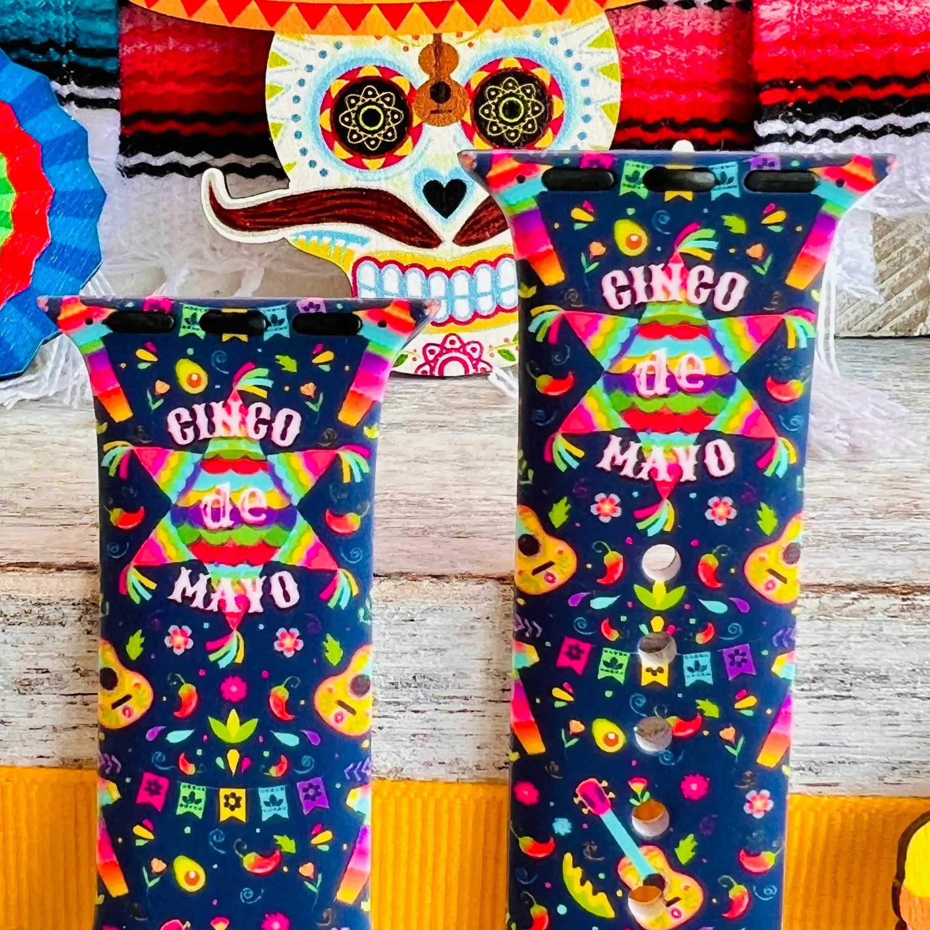 Cinco de Mayo Print Silicone Band For Apple Watch