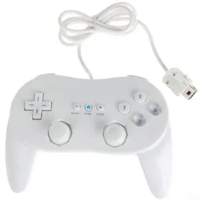 Classic Pro Controller For Nintendo Wii Remote Wireless joypad gamepad - White | ZedLabz