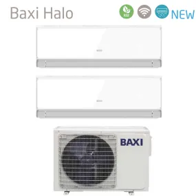 Climatizzatore Condizionatore Baxi Dual Split Inverter Serie HALO BIANCO 12 12 con LSGT50-2M R-32 Wi-Fi Integrato 12000 12000