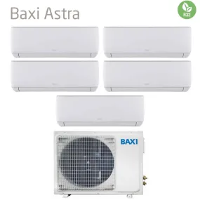 Climatizzatore Condizionatore Baxi Penta Split Inverter Serie Astra 7 7 7 7 12 con LSGT125-5M R-32 Wi-Fi Optional 7000 7000 7000 7000 12000 - Novità